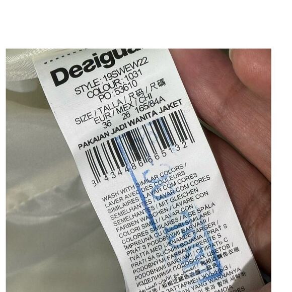 Desigual Chaq Alberto Full Zip Vegan Leather Jacket Long Sleeve Tan Size S NWT - Picture 8 of 14